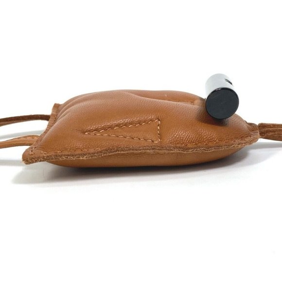 HERMES Key Holder petit h owl charm Bag Charm Leather / Buffalo horn Brown - Picture 6 of 7